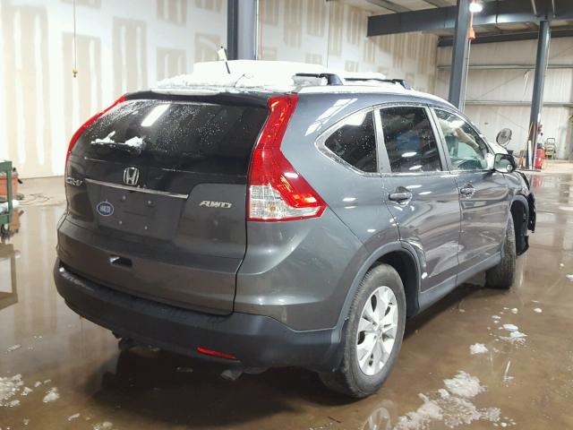 2HKRM4H74DH634120 - 2013 HONDA CR-V EXL GRAY photo 4