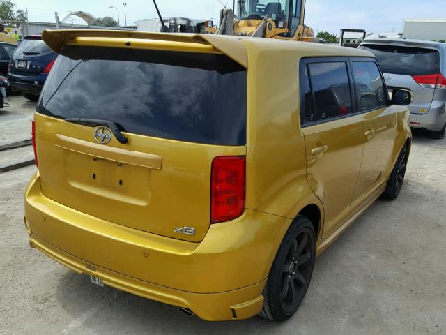 JTLKE50E181057403 - 2008 TOYOTA SCION XB GOLD photo 4