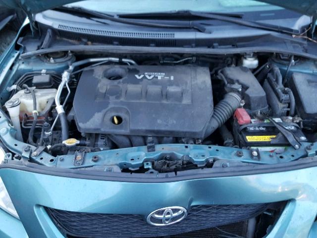 2T1BU4EE4AC389550 - 2010 TOYOTA COROLLA BA GREEN photo 7