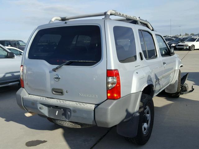 5N1ED28T84C680279 - 2004 NISSAN XTERRA XE SILVER photo 4