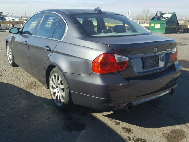 WBAVB73517KY60887 - 2007 BMW 335 I CHARCOAL photo 3