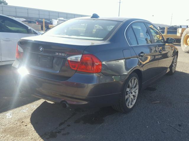 WBAVB73517KY60887 - 2007 BMW 335 I CHARCOAL photo 4