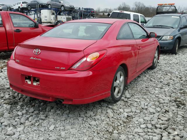 4T1CA38P24U016370 - 2004 TOYOTA CAMRY SOLA RED photo 4