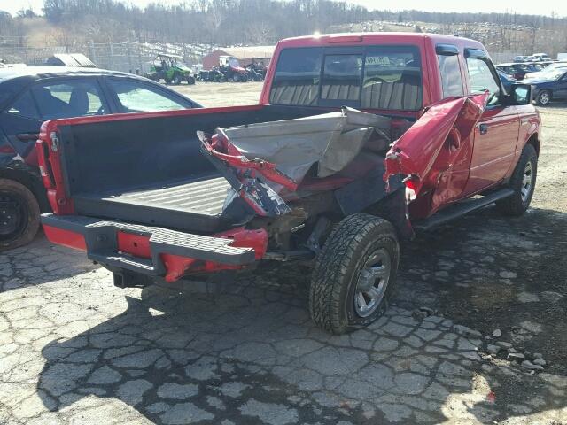 1FTZR45E38PA62309 - 2008 FORD RANGER SUP RED photo 4