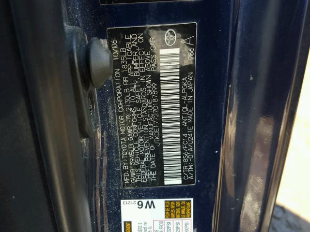 JTKDE177270187899 - 2007 TOYOTA SCION TC 蓝色 照片 10