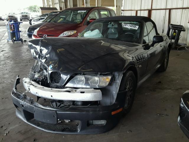 WBACN33441LM02101 - 2001 BMW Z3 2.5 أسود صورة 2