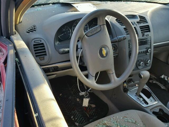 1G1ZS51F36F151320 - 2006 CHEVROLET MALIBU LS MAROON photo 9