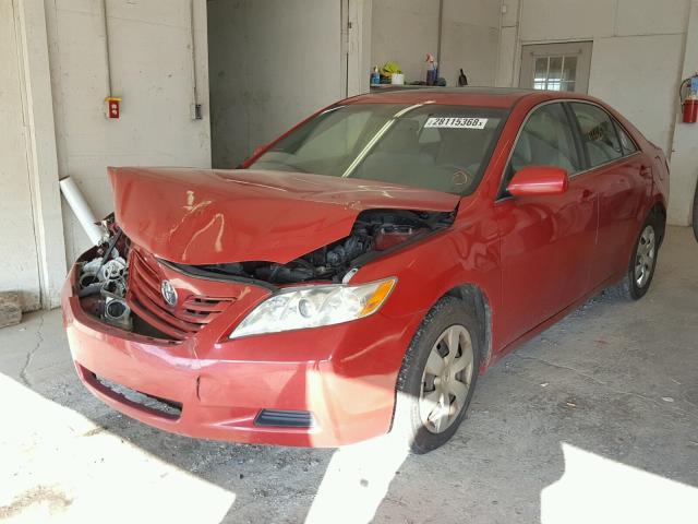 4T1BE46K48U259374 - 2008 TOYOTA CAMRY CE RED photo 2