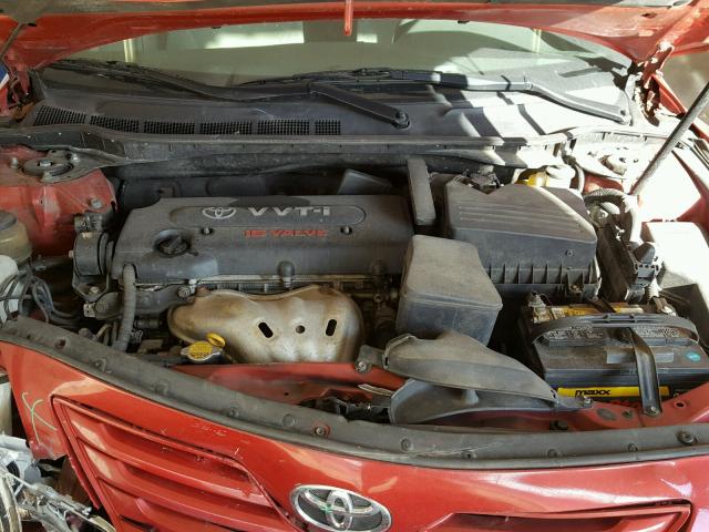 4T1BE46K48U259374 - 2008 TOYOTA CAMRY CE RED photo 7