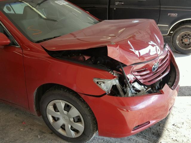 4T1BE46K48U259374 - 2008 TOYOTA CAMRY CE RED photo 9