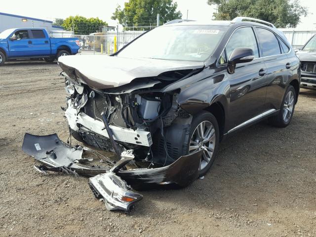 JTJZK1BA2F2423721 - 2015 LEXUS RX 350 BROWN photo 2