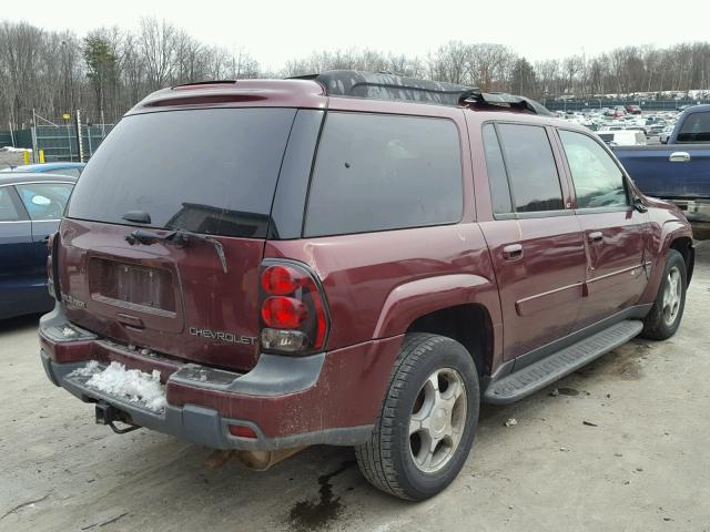 1GNET16S346162159 - 2004 CHEVROLET TRAILBLAZE MAROON photo 4