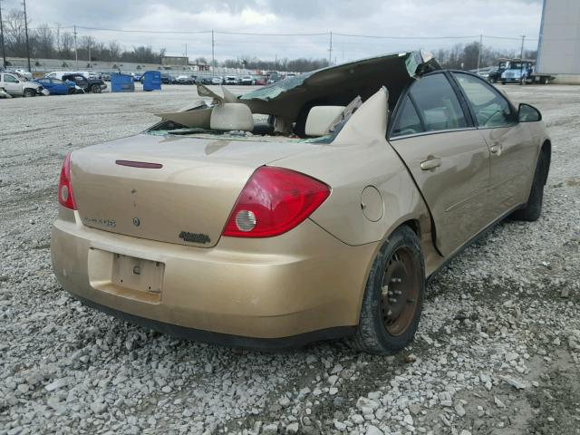 1G2ZF58B874256340 - 2007 PONTIAC G6 VALUE L BEIGE photo 4