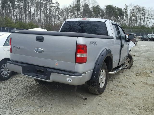 1FTRX14W06FB47500 - 2006 FORD F150 GRAY photo 4