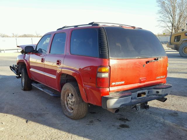 1GNEK13Z22R206250 - 2002 CHEVROLET TAHOE K150 RED photo 3