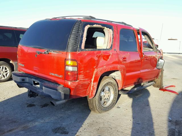 1GNEK13Z22R206250 - 2002 CHEVROLET TAHOE K150 RED photo 4