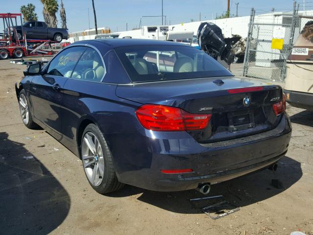 WBA3T7C58G5A38710 - 2016 BMW 435 XI BLUE photo 3