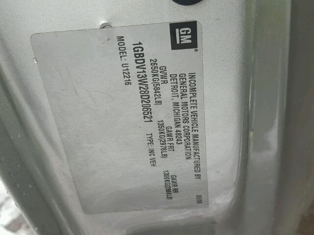 1GBDV13W28D206521 - 2008 CHEVROLET UPLANDER I 银色 照片 10