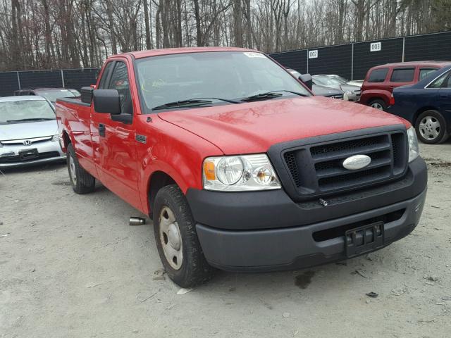 1FTRF12287NA80879 - 2007 FORD F150 RED photo 1