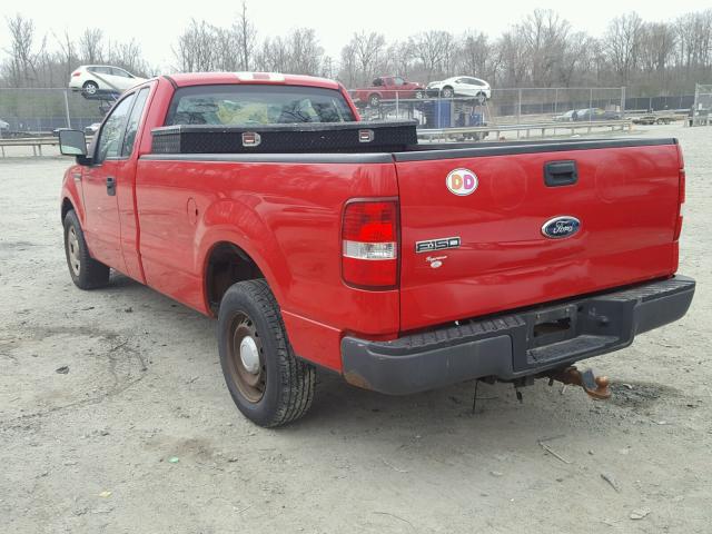 1FTRF12287NA80879 - 2007 FORD F150 RED photo 3