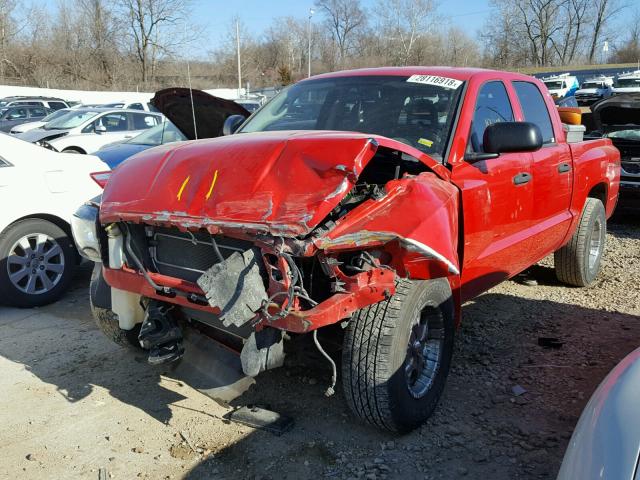 1D7HW48N25S253914 - 2005 DODGE DAKOTA QUA RED photo 2