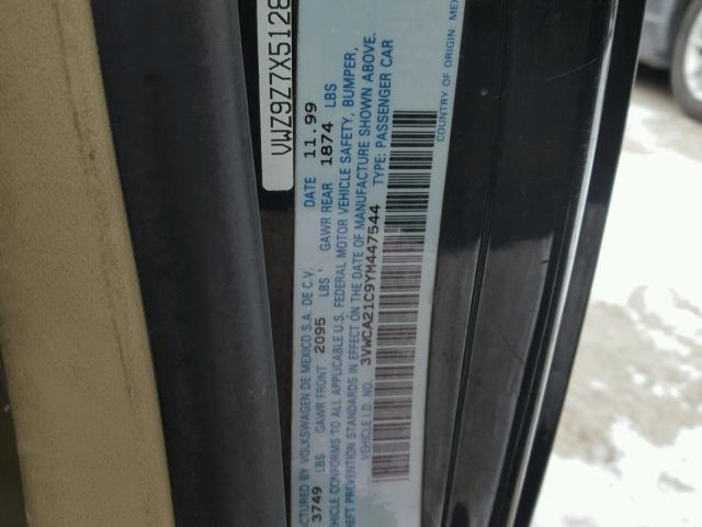 3VWCA21C9YM447544 - 2000 VOLKSWAGEN NEW BEETLE 黑色 照片 10