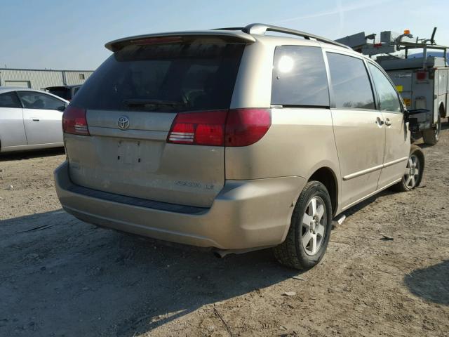 5TDZA23C84S170096 - 2004 TOYOTA SIENNA CE/ GOLD photo 4