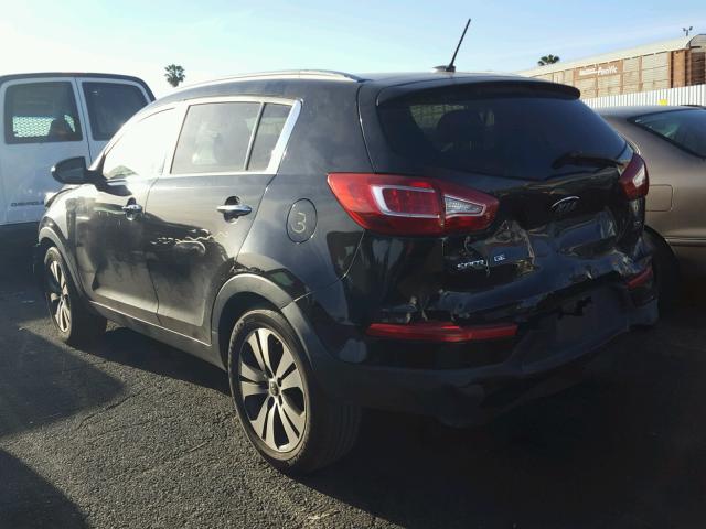 KNDPC3A26D7502421 - 2013 KIA SPORTAGE E BLACK photo 3