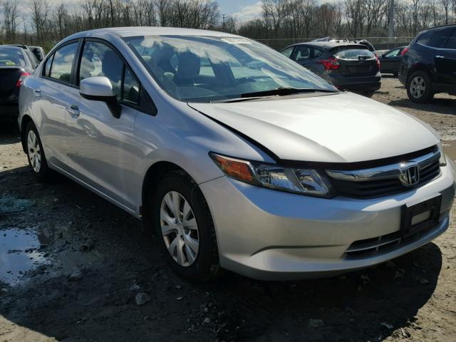 19XFB2F57CE314629 - 2012 HONDA CIVIC LX SILVER photo 1