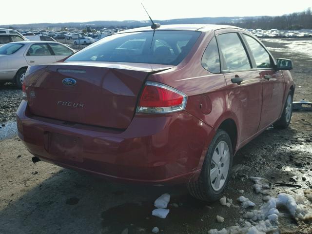 1FAHP3EN8BW132465 - 2011 FORD FOCUS S RED photo 4