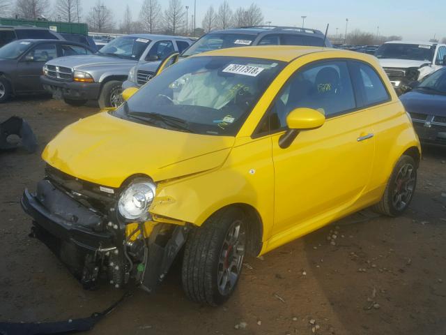 3C3CFFBR9FT672990 - 2015 FIAT 500 SPORT YELLOW photo 2