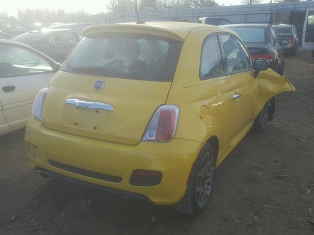 3C3CFFBR9FT672990 - 2015 FIAT 500 SPORT YELLOW photo 4