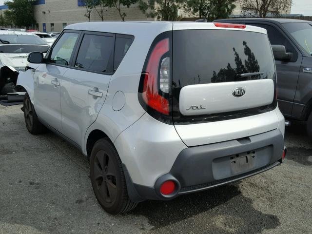 KNDJN2A20E7736176 - 2014 KIA SOUL SILVER photo 3