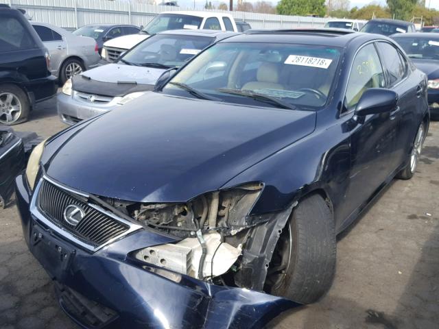 JTHBK262462012350 - 2006 LEXUS IS 250 BLUE photo 2