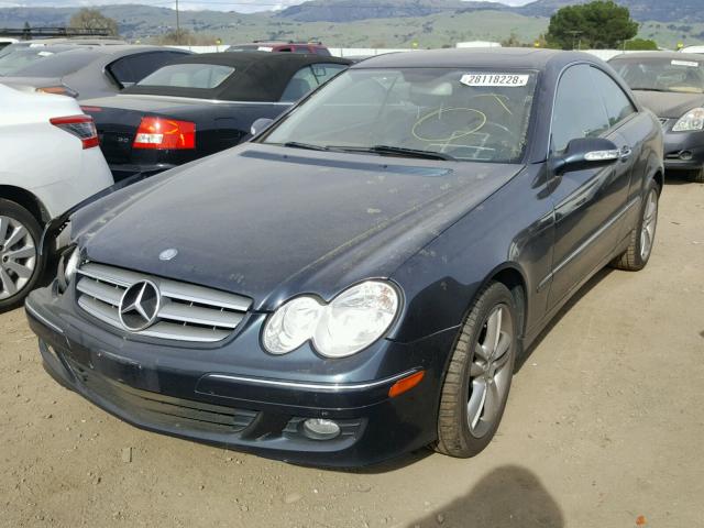 WDBTJ56J46F195631 - 2006 MERCEDES-BENZ CLK 350 BLACK photo 2