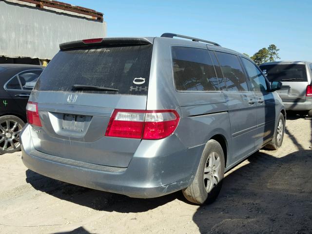 5FNRL38756B117567 - 2006 HONDA ODYSSEY EX GRAY photo 4