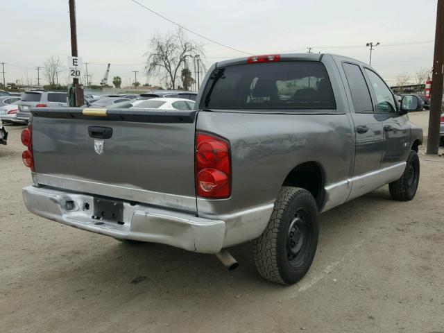 1D7HA18K58J149544 - 2008 DODGE RAM 1500 S GRAY photo 4