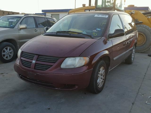 1D4GP45R46B705277 - 2006 DODGE CARAVAN SX PURPLE photo 2