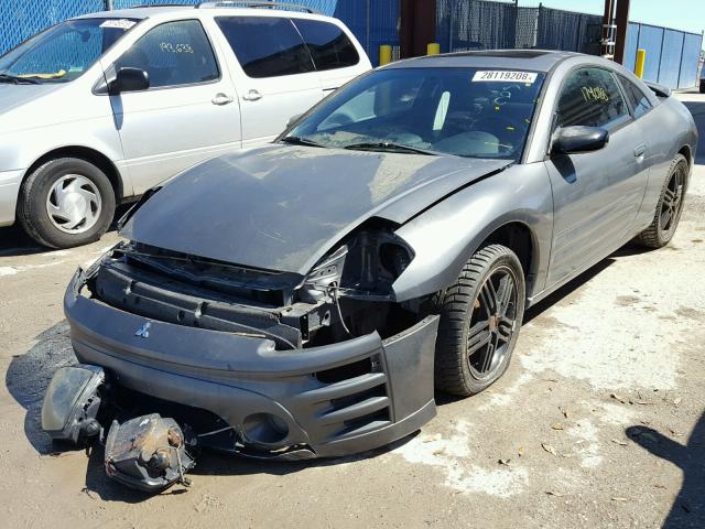 4A3AC44GX3E120239 - 2003 MITSUBISHI ECLIPSE GS GRAY photo 2