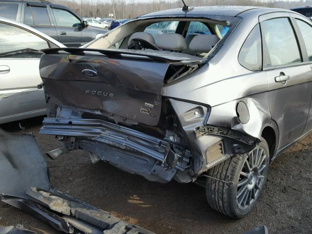 1FAHP3GN9BW145402 - 2011 FORD FOCUS SES GRAY photo 9