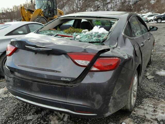 1C3CCCAB7FN755474 - 2015 CHRYSLER 200 LIMITE GRAY photo 4