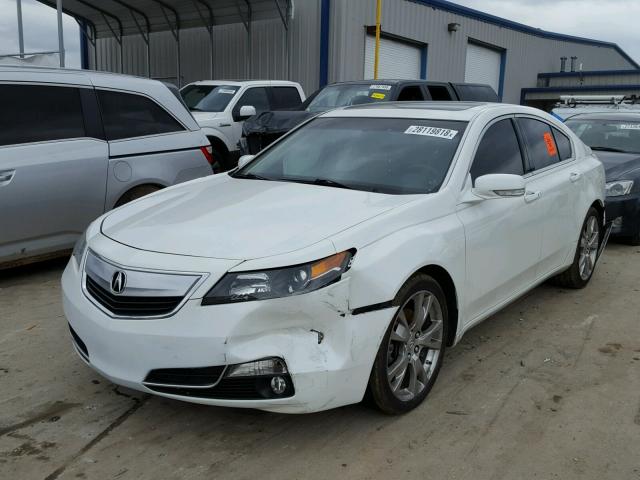 19UUA9F75DA000293 - 2013 ACURA TL ADVANCE WHITE photo 2