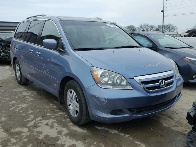 5FNRL38797B003704 - 2007 HONDA ODYSSEY EX BLUE photo 1