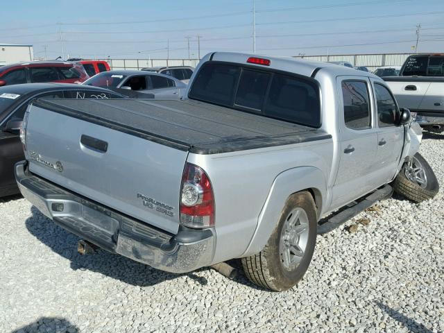 5TFJU4GN3DX031547 - 2013 TOYOTA TACOMA DOU SILVER photo 4