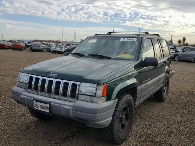 1J4FX58S6VC751659 - 1997 JEEP GRAND CHER GREEN photo 2