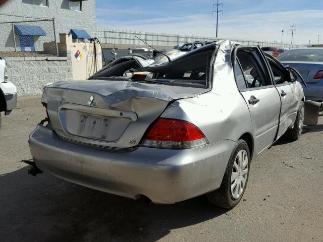 JA3AJ26E26U037406 - 2006 MITSUBISHI LANCER ES SILVER photo 4