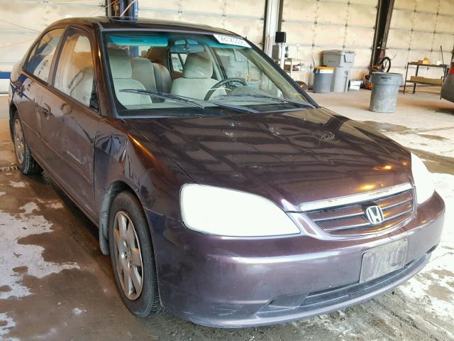 1HGES26771L020215 - 2001 HONDA CIVIC EX PURPLE photo 1