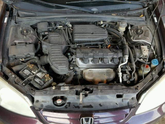 1HGES26771L020215 - 2001 HONDA CIVIC EX იასამნისფერი ფოტო 7