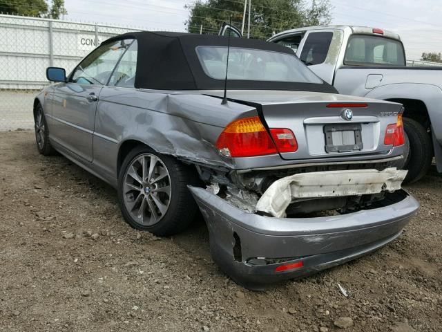 WBABW53454PL44081 - 2004 BMW 330 CI SILVER photo 3