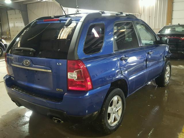 KNDJE723397576417 - 2009 KIA SPORTAGE L BLUE photo 4